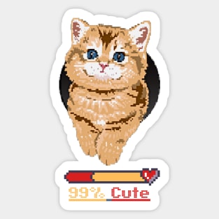 99% Cute Cat Sticker